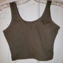 Dark Green Crop Top Tank Top