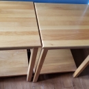 2 Ikea Side Tables and 1 Vintage Small Table