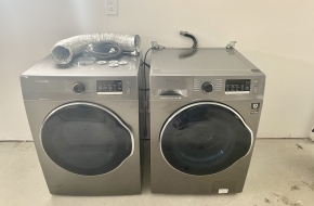 Samsung 24”Wide Grey Stackable Washer Dryer