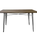 Modern Industrial 55” Solid Bamboo Dining Table