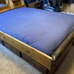 Queen Waterbed complete set up 6 drawer storage. Make me an offer.